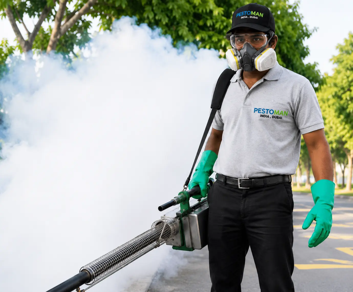 Pest control treatment process by Pestoman